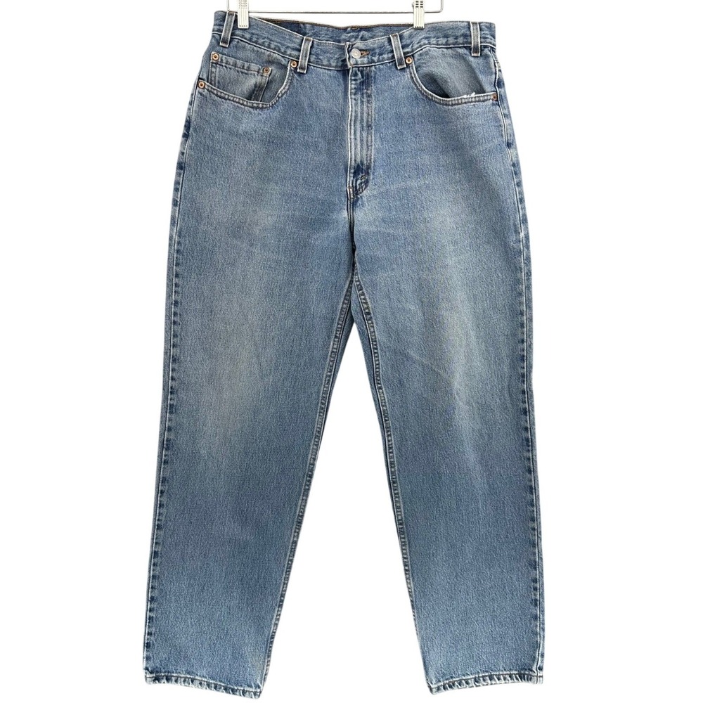 VTG 90s Levi's 550 Jeans Mens 36x31 Made in USA Light Wash Relaxed Fit Grunge - Picture 1 of 9